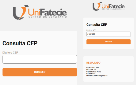 projeto consulta cep